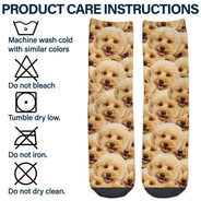 Custom Photo Funny Face Pattern - Gift For Him, For Her, Dog Lovers, Cat Lovers, Family - Personalized Socks