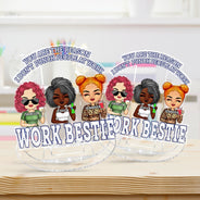 You Are The Reason I Don't Punch People At Work - Funny, Anniversary, Birthday Gifts For Colleagues, Coworker, Besties - Personalized Acrylic Shaking Stand