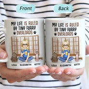 My Life Is Ruled By A Tiny Furry Overlord - Gift For Cat Lovers, Cat Mom, Cat Dad - Personalized Mug