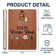 Grandma Mom Auntie Recipe Cookbook - Personalized Leather Journal