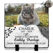 Custom Photo We Loved You With All Our Heart - Personalized Rectangle Memorial Garden Stone
