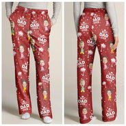 Gift For Father,Gift For Grandpa,Dad - Children,Funny - Custom Photo Best Dad Grandpa Ever - Personalised Pyjama Bottoms