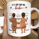 Top Market, Humorous, Old Couples, Gift For Couples, Vector - Naked Old Couple It's You And Me - Personalized Mug