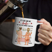 Top Market, Humorous, Old Couples, Gift For Couples, Vector - Naked Old Couple It's You And Me - Personalized Mug