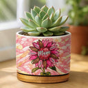 Gift For Grandma,Gift For Mother,Happy - Nana Auntie Mom Family Sunflower - Personalized Ceramic Plant Pot
