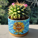 Gift For Grandma,Gift For Mother,Happy - Nana Auntie Mom Family Sunflower - Personalized Ceramic Plant Pot