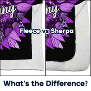 Gift For Grandma,Gift For Mother,Gift For Wife - Nana Auntie Mom Family Sunflower - Personalized Fleece Blanket, Sherpa Blanket