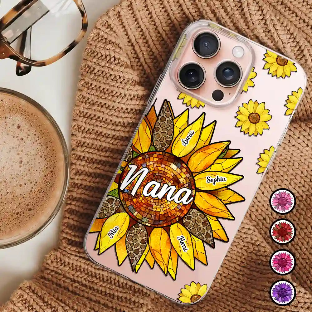 Nana Grandma Mom Birth Flowers - Personalized Clear Phone Case