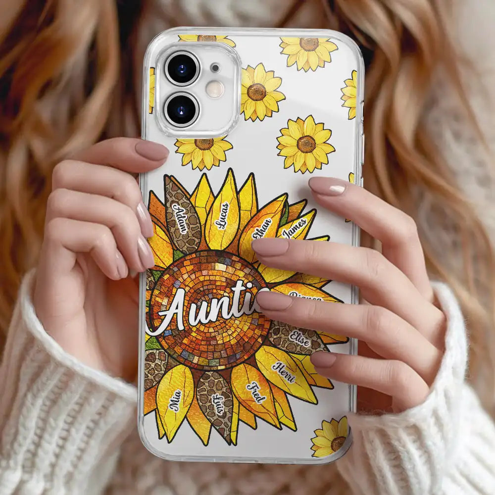 Gift For Grandma, Gift For Mother, Gift For Wife, Happy - Nana Grandma Mom Birth Flowers - Personalized Clear Phone Case