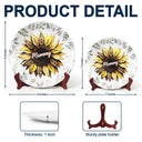 Gift For Grandma, Gift For Mother, Love
- Nana, Mom, Auntie Family Sunflower - Personalized Ceramic Plate