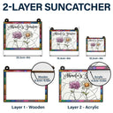 Nana's Garden Full Of Colors Birth Flower Grandkids - Personalized Window Hanging Suncatcher Ornament