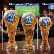 Football (Soccer),Gift For Men,Gift For Yourself,Playful,Summer Soccer Games,Icon - National Flag Soccer Lovers - Personalized Beer Glass