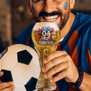 Football (Soccer),Gift For Men,Gift For Yourself,Playful,Summer Soccer Games,Icon - National Flag Soccer Lovers - Personalized Beer Glass