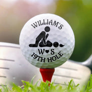 Gift For Couples,Gift For Him,Gift For Husband,Humorous,Icon - Naughty Gift For Husband Boyfriend - Personalized 19th Hole Golf Ball
