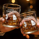 Gift For Brothers,Gift For Sibling,Family,Long Distance,Funny - Never Too Far To Drink Together - Personalized Whiskey Glass