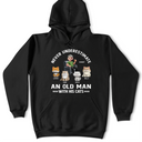 Funny,Cat Dad,Cat Lovers - Never Underestimate An Old Man - Personalized T Shirt