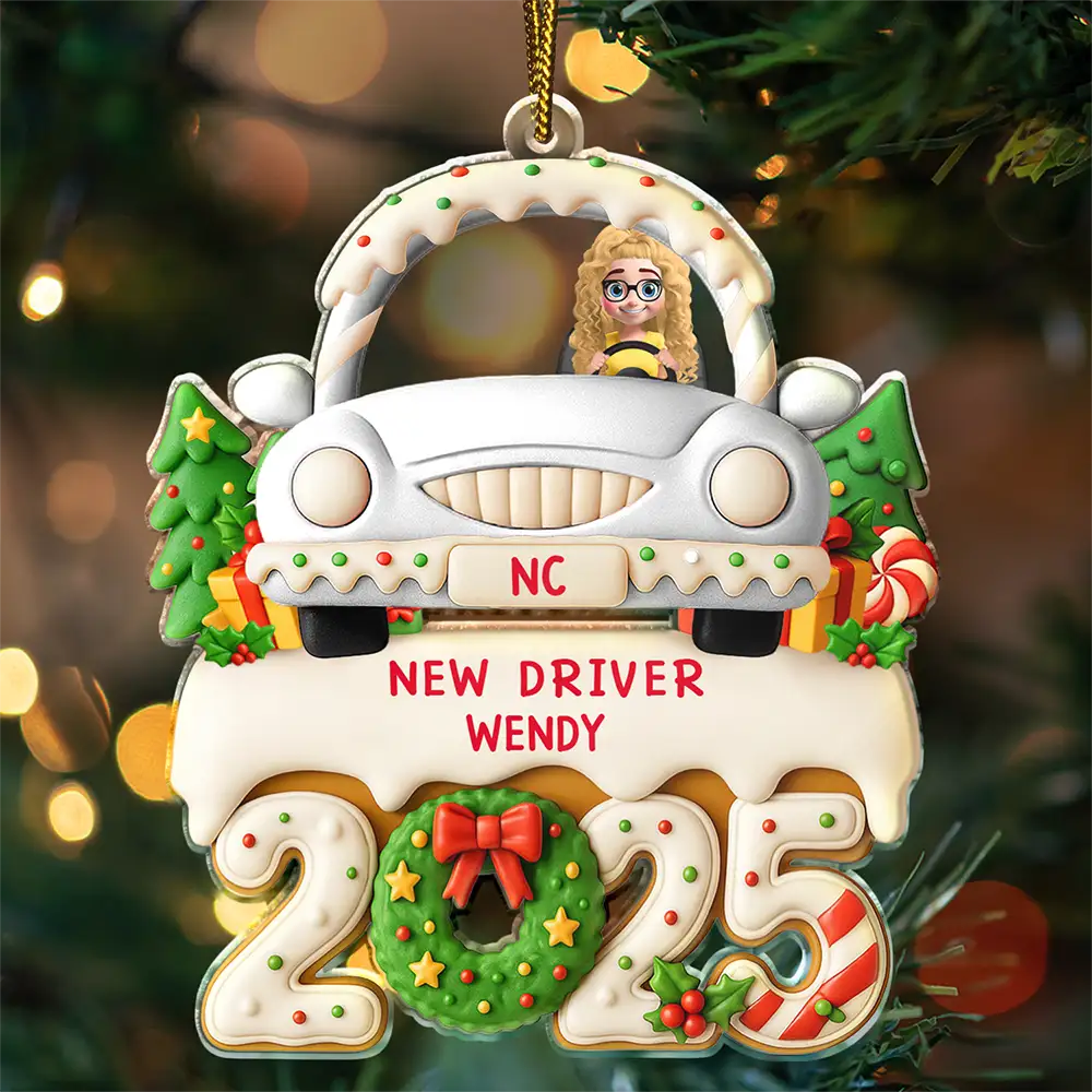 Gift For Yourself,Christmas,Happy - New Driven License - Personalized Custom Shaped Acrylic Ornament