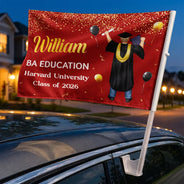 Happy,Graduation,Family,Gift For Daughter,Gift For Grandkids,Vector,Proud - New Graduation Celebration Gifts For Family Friends - Personalized Car Flag