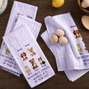 Happy,Dog Lovers,Pet Lovers,Cat Lovers - No Kitchen Is Complete Without A Dog Cat By Your Feet - Personalized Kitchen Towel