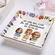 Gift For Bestie, Gift For Sisters, Gift For Women, Gifts For Colleagues, Funny - No One Will Ever Be As Entertained By Us As Us 3D Bestie - Personalized Ring Dish