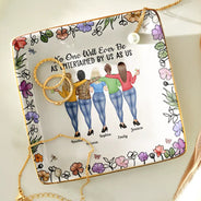 Gift For Bestie,Gifts For Colleagues,Gift For Sisters,Funny,Gift For Sibling - No One Will Ever Be As Entertained By Us As Us Backside Bestie - Personalized Ring Dish
