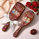 Gift For Bestie,Gift For Sibling,Gift For Women,Gift For Sisters,Funny,Gifts For Colleagues - No One Will Ever Be As Entertained By Us As Us Bestie - Personalized Wooden Hair Brush