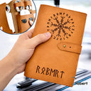 Gift For Women, Gift For Men, Gift For Yourself, Happy - Norse Mythology Viking Runes - Personalized Leather Cable Bag