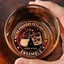 Gift For Husband,Gift For Boyfriend,Gift For Yourself,Gift For Men,Parents,Gift For Father,New Dad,New baby,Happy,French,Non-Eng,Playful - Notre Première Fête Des Pères Ensemble - Verre À Whisky Gravé Personnalisé