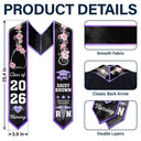 Graduation,Happy - Nursing Flower Graduation - Personalized Stoles