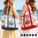 Gift For Bestie, Icon, Happy - Oh Ship It’s A Girls Trip - Personalized Fabric Tote Bag