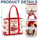 Gift For Bestie, Icon, Happy - Oh Ship It’s A Girls Trip - Personalized Fabric Tote Bag