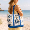 Gift For Bestie, Icon, Happy - Oh Ship It’s A Girls Trip - Personalized Fabric Tote Bag