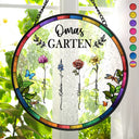 Gift For Yourself,Gift For Women,Gift For Mother,Gift For Grandma,Love,German - Omas Mamas Garten - Personalisierter Buntglas-Fenster-Sonnenfänger Zum Aufhängen