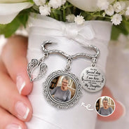 Custom Photo, Sympathetic, Gift For Yourself, Wedding, Dynamic Photo - On This Special Day Know That I Am Here - Personalized Lapel Pin