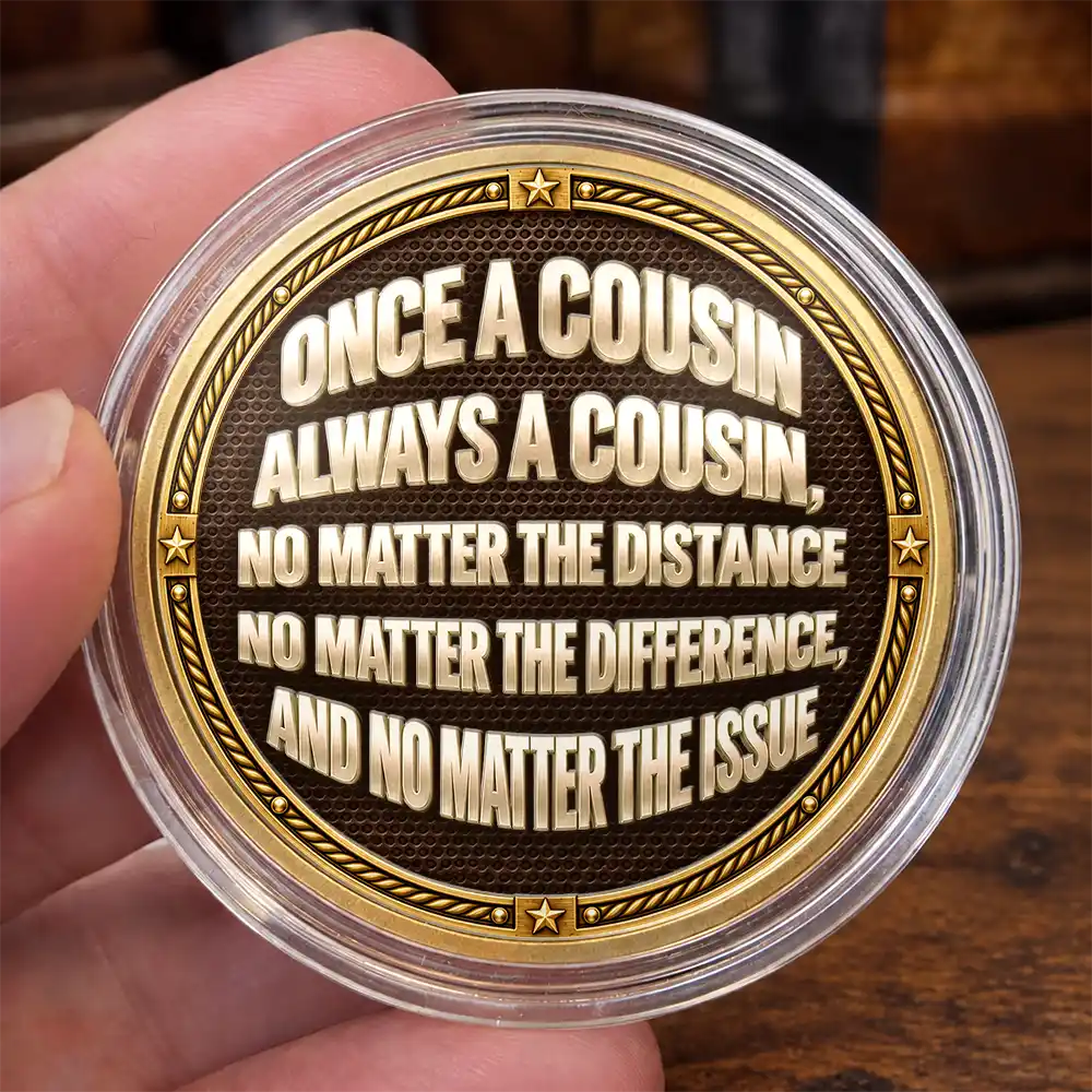 Top Market,Sentimental,Gift For Brother,Gift For Cousin,Christmas,Gift For Sibling,Icon - Once A Brother Always A Brother Gift For Brothers Metal Effect - Personalized Commemorative Keepsake Coin