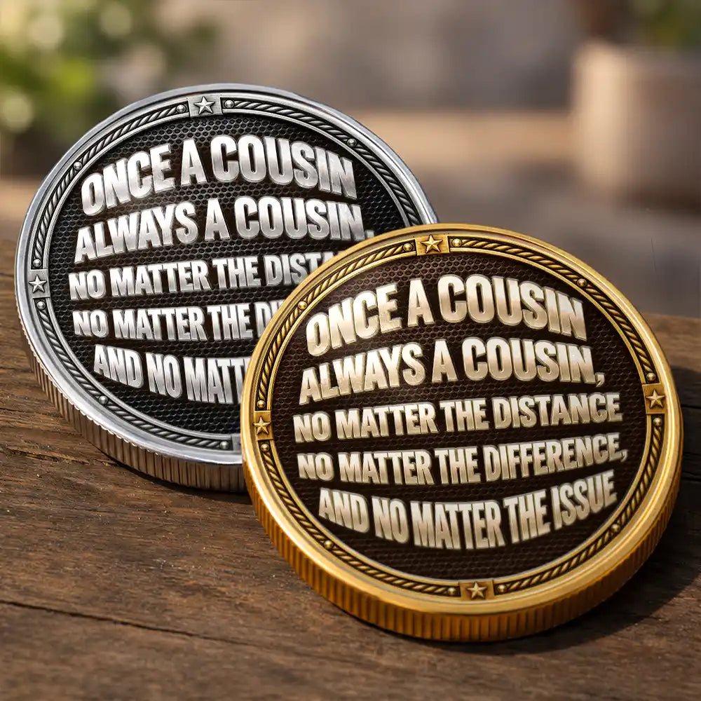 Top Market,Sentimental,Gift For Brother,Gift For Cousin,Christmas,Gift For Sibling,Icon - Once A Brother Always A Brother Gift For Brothers Metal Effect - Personalized Commemorative Keepsake Coin