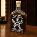 Gift For Brothers,Cousin,Happy - Once A Brother Always A Brother Metal Effect Hand Punch - Personalized Whiskey Bottle
