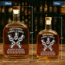 Gift For Brothers,Cousin,Happy - Once A Brother Always A Brother Metal Effect Hand Punch - Personalized Whiskey Bottle