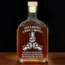 Gift For Brothers,Cousin,Happy - Once A Brother Always A Brother Metal Effect Hand Punch - Personalized Whiskey Bottle