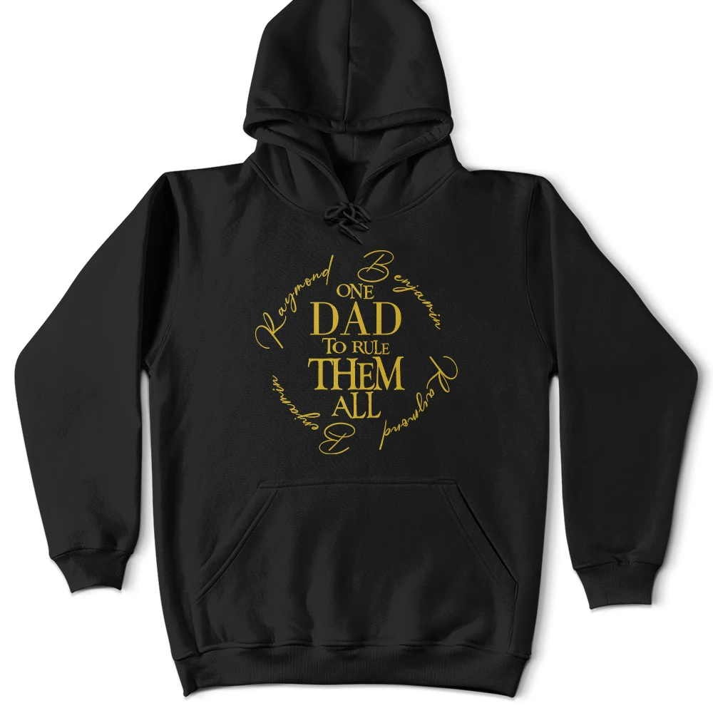 Gift For Father,Humorous,Custom Text - One Dad To Rule Them All Custom Name Ring - Personalized T Shirt