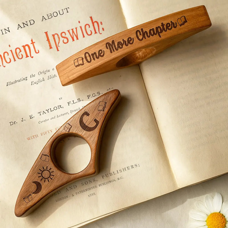 Reading, Gift For Yourself, Happy - One More Page Bookish Lovely Icon - Personalized Book Page Holder