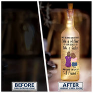 Gift For Aunt - Aunts Give Hug Like A Mother - Personalized Bottle Light