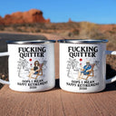 Gift For Husband,Gift For Wife,Parents,Gift For Women,Gift For Yourself,Gift For Men,Funny,Gift For Grandpa,Gift For Grandma,Gift For Father,Gift For Mother - Oops I Mean Happy Retirement - Personalized Enamel Mug