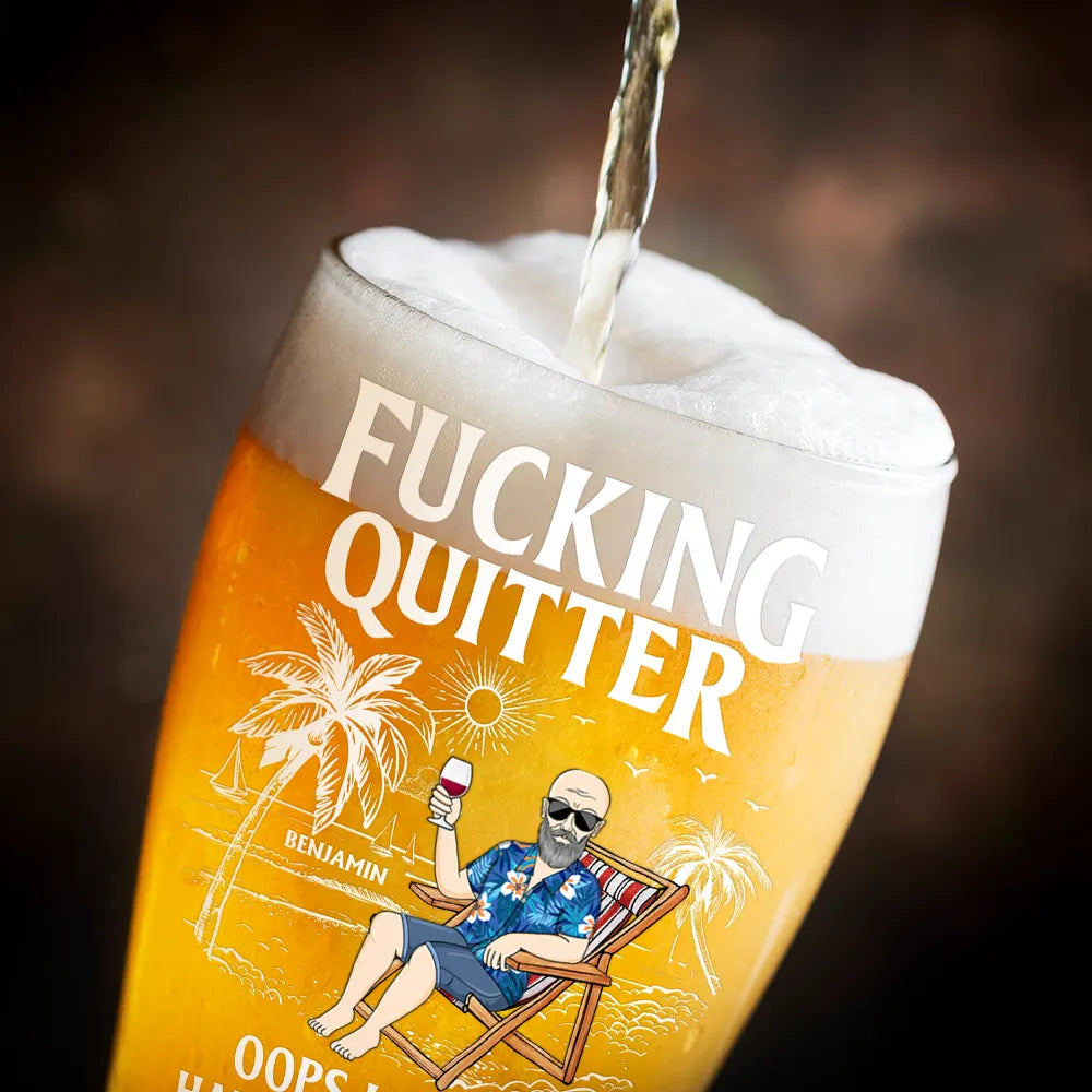 Funny, Retirement, Parents, Gift For Yourself, Gift For Women, Gift For Men, Gift For Grandparents, Gifts For Colleagues - Oops I Mean Happy Retirement - Personalized Pilsner Glass