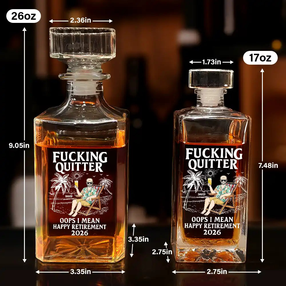 Funny, Retirement, Parents, Gift For Yourself, Gift For Women, Gift For Men, Gift For Grandparents, Gifts For Colleagues - Oops I Mean Happy Retirement - Personalized Square Whiskey Bottle