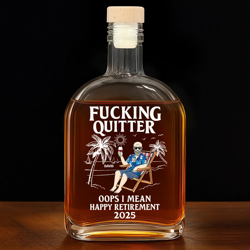 Retirement,Gift For Wife,Gift For Husband,Gift For Yourself,Gift For Women,Gift For Men,Gift For Grandpa,Gift For Father,Gift For Mother,Gift For Grandma - Oops I Mean Happy Retirement - Personalized Whiskey Bottle