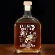 Funny,Retirement,Parents,Gift For Yourself,Gift For Women,Gift For Men,Gift For Grandparents,Gifts For Colleagues - Oops I Mean Happy Retirement - Personalized Whiskey Bottle