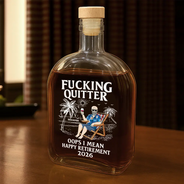 Funny,Retirement,Parents,Gift For Yourself,Gift For Women,Gift For Men,Gift For Grandparents,Gifts For Colleagues - Oops I Mean Happy Retirement - Personalized Whiskey Bottle