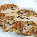 Gift For Mother, Adorable, Icon - Otter Pups Stained Glass Effect Mom Grandma - Personalized Custom Shaped Acrylic Plaque