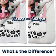 Gift For Couples,Gift For Husband,Gift For Wife,Gift For Boyfriend,Gift For Girlfriend,Cat Lovers,Cat Couple,Pet Lovers,Pet Couple,Love,LGBT - Our Cat Cuddling Blanket - Personalized Fleece Blanket, Sherpa Blanket